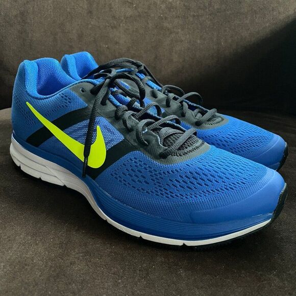 NEW Nike Air Pegasus 30 Running Trainers 2013 Blue Black Volt 599205-405 13 US - Picture 2 of 16